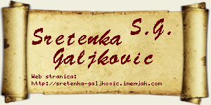 Sretenka Galjković vizit kartica